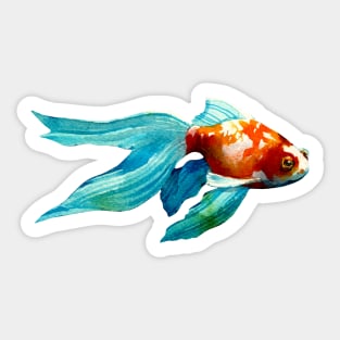 Summer Goldfish Glides On By Sticker